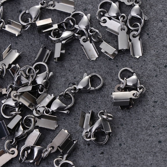 Dytern DIY 10 PCS DIY Jewelry Lobster Clasps Lobster Claw Buckles DIY Jewelry Pendant Necklace Bracelet Clasps Hooks for Home Jewelry Making (Silver)