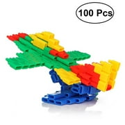 Dytern DIY 100pcs Building Blocks Child Blocks Educational Playset Building Blocks For Kids DIY with Colorful Shapes
