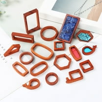 Dytern DIY 10pcs DIY Pendant Wood Frame DIY Jewelry Pendant Mold Crystal Epoxy Mold
