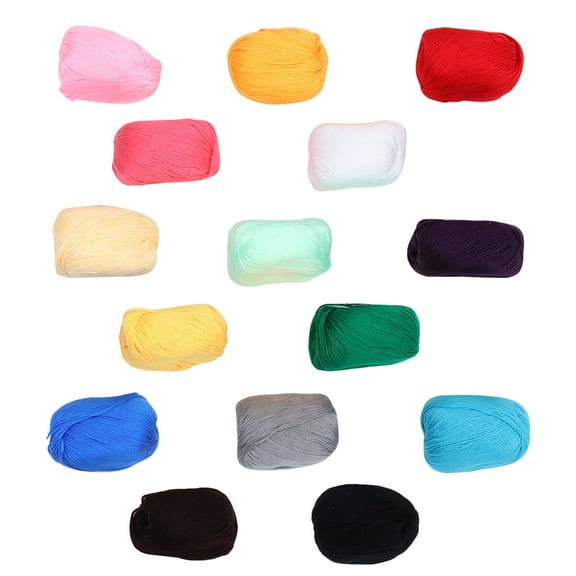 Dytern DIY 15pcs 160M Knitting Wool Yarn 50g for Knitting Crochet Crafts DIY Craft