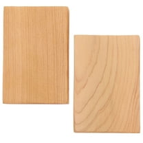 Dytern DIY 2 Pcs Thicken Wooden Block DIY Craft Cutout Smooth Wood Block for Art Crafts Project (Wood Color)