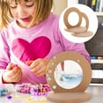thumbnail image 1 of Dytern DIY 2PCS DIY Wooden Mirror Hand Painting Mirror Unfinished Tabletop Round Mirror, 1 of 10