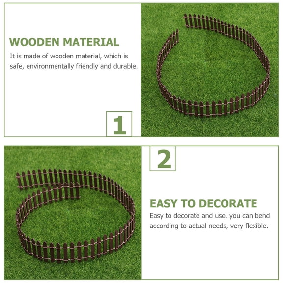 Dytern DIY 2Pcs Adorable Mini Fence DIY Fairy Garden Plant Pot Decor for Garden