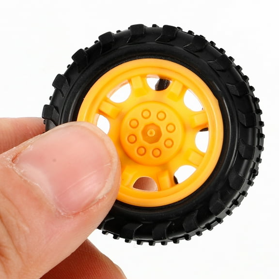 Dytern DIY 32pcs Car Wheels Plastic Wheels Car Model Wheels Toy Car DIY Wheels Science Project Wheels