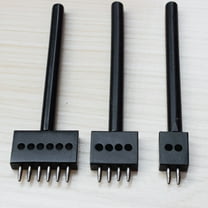 FRCOLOR Black Leather Hole Punch Tool with High Strength Steel for DIY Sewing Supplies 4MM Interval