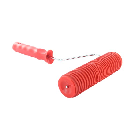 Dytern DIY 7-inch DIY Wall Decoration Empaistic Wooden Grain Painting Roller with Plastic Handle (Red)