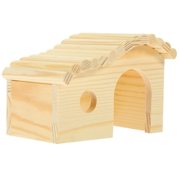 Dytern DIY Dwarf Hamster House DIY Wood Hut Hideout Cage for Small Animals Pet Rat Mouse Dwarf Hamsters Guinea Pig