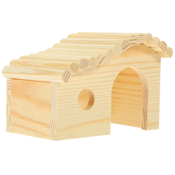 Dytern DIY Dwarf Hamster House DIY Wood Hut Hideout Cage for Small Animals Pet Rat Mouse Dwarf Hamsters Guinea Pig