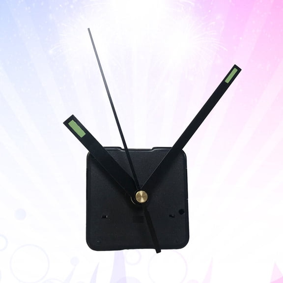 Dytern DIY Silent Clock Movement Accessories DIY Watch Parts Scanning Fluorescence Clock Needle Movement No Battery (Black)