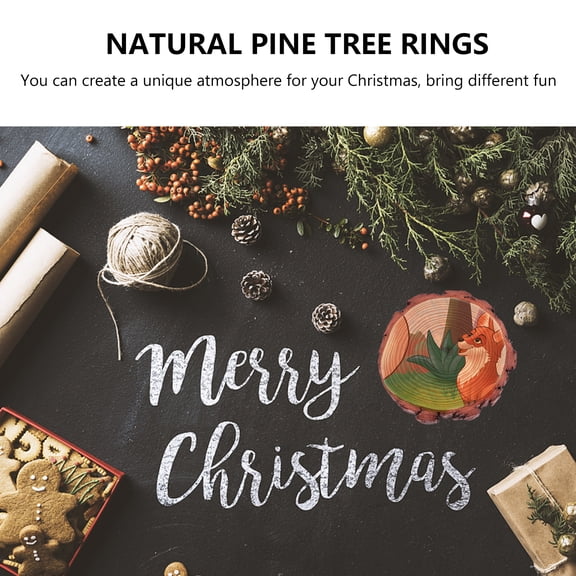 Dytern DIY Unfinished Pine Slice Natural Wood Slices Wood Disc with Tree Bark DIY Accessory