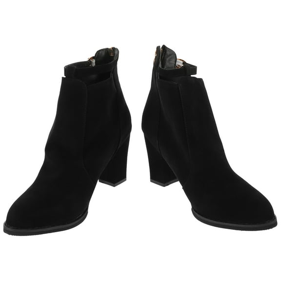 Dytern Fall,1 Pair Elegant Booties Fashion Women High Heels Short Boots Casual Winter Autumn Shoes for Female Ladies - Black (39 Size)