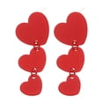 thumbnail image 1 of Dytern Fall,1 Pair Heart Earrings Love Heart Dangle Earrings Statement Earrings Ear Jewelry, 1 of 10