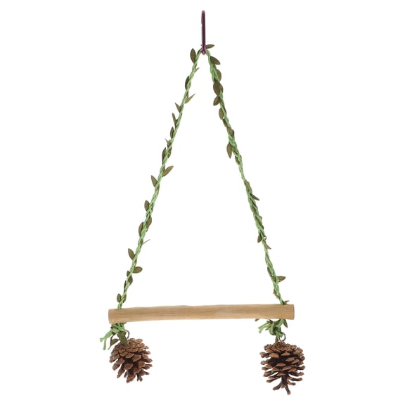 WRISTBIQUE Resting Place Parakeet Swing Toy for Bird Enthusiasts 1 Set 7.9x15.4in