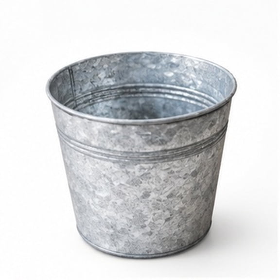 Dytern Set of Flower Pots Galvanized Rustic French Style Tin Buckets Table Centerpiece Decoration 4.13" x 4.13" x 4.13"