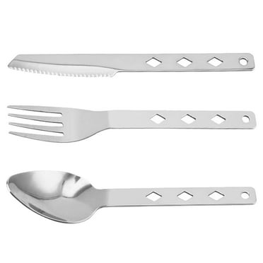 Dytern Folding Tableware 1 Set Foldable Camping Cutlery Stainless Steel Fork Cutter Spoon Tableware,6.22"X0.63"X0.12"