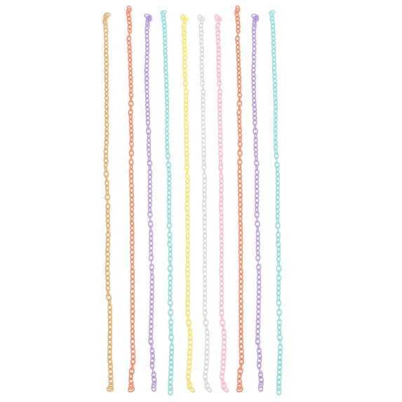 Dytern Jewelry Making 10Pcs Plastic Curb Chains Jewelry Making Chain Supplies for DIY (Random Style)