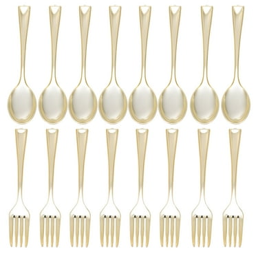 Dytern Party 1 Set Disposable Spoons and Forks Mini Tablewares Dessert Spoons Party Supplies