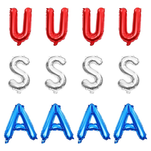 12pcs Fourth of July Balloons for Party Scene Layout Decorative Balloons