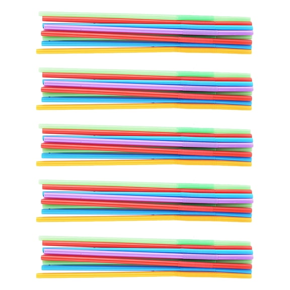 WRISTBIQUE Straws Bulk Plastic Assorted Color for Parties 300Set 12.8X0.24X0.24In
