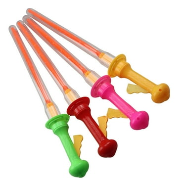 Dytern Party 4pcs Funny Bubble Stick Outdoor Playing Bubble Wands Toys Bubble Maker Stick Party Favors for Kids without Bubble Liquid (Random Color)