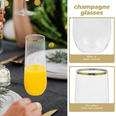 WRISTBIQUE Glass Clear Cups for Party 4Pcs 5.70X1.97X1.97in