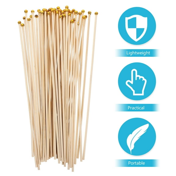 Dytern Party 50pcs Flag Pole Replacement 40cm Flag Pole Party Flagpole For Handheld Flag