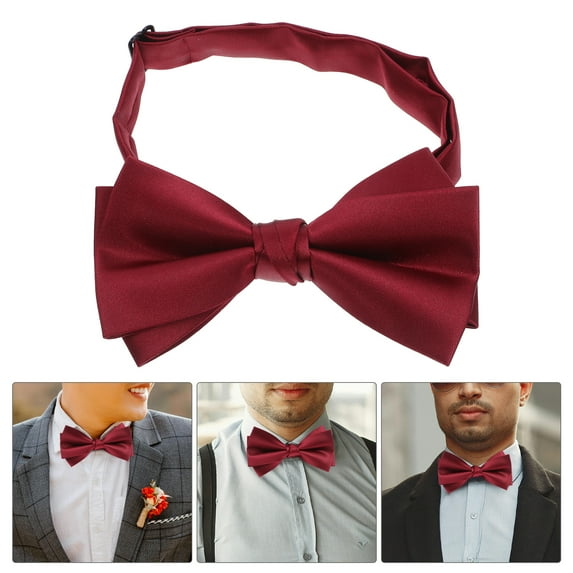 Dytern Party Pre-tied Bow Tie Adjustable Groom Bowtie Tuxedo Bowtie for Men Party Wedding