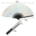 thumbnail image 1 of Dytern Party Rave Hand Fan Large Folding Hand Rave Fan Handheld Fan for Festival Party, 1 of 10
