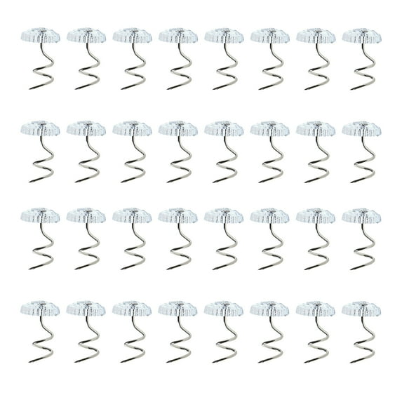Dytern Push Pin Twisting Pin with Clear: Bedskirt Pin Cover Fasteners 60pcs for Headliner Upholstery Covers Sofa Car Home Furniture Fabric Materials,0.59"X0.39"X0.39"