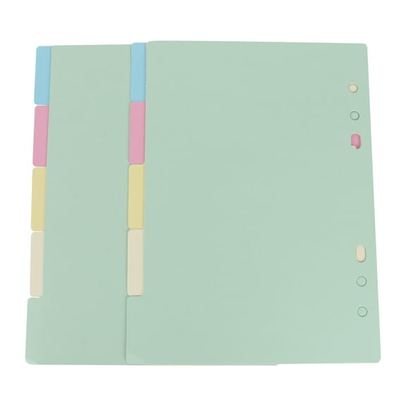 Dytern Tab Dividers 2 Insert Paper Divider 6- Holes Paper Divider A5 Binder Dividers for Cards Notebook Journal,8.27"X5.83"X0.39"