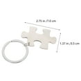thumbnail image 1 of Dytern Valentine's Day 2Pcs Stainless Steel Puzzle Piece Key-chains Couples Key-chain Set Lovers Key-chains, 1 of 10