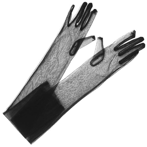 Dytern Wedding 1 Pair Women Gloves Mesh Tulle Gloves Party Opera Gloves Wedding Bridal Gloves