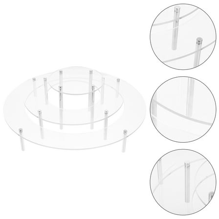 Dytern Wedding 1 Set Clear Cake Stands Cupcake Riser Stand Dessert Table Display Rack Figures Display Stand