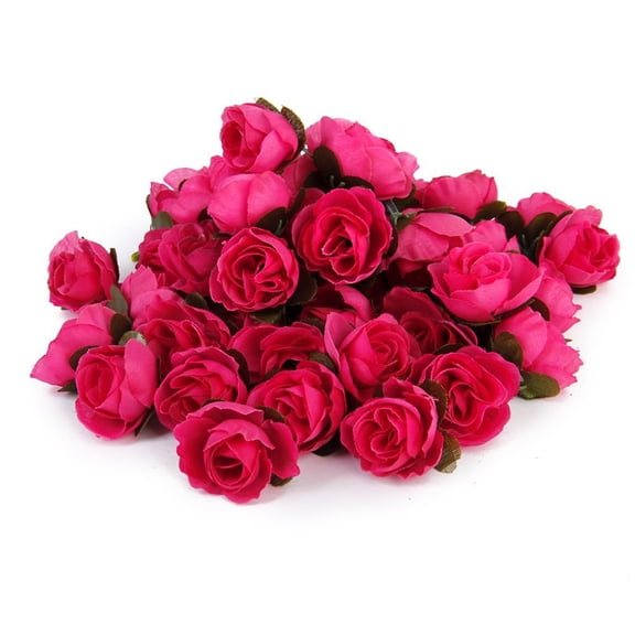 Dytern 50pcs 3cm Artificial Rose Flower for Wedding Decorations, Craft Supplies, Party and Home Decor (Rosy)
