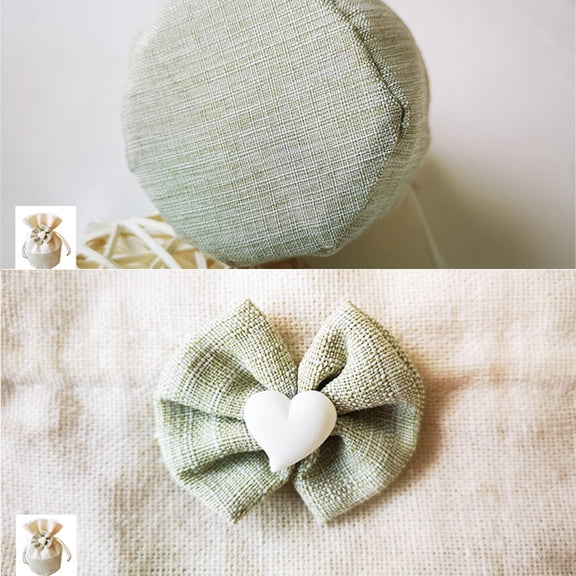 Dytern 5-Pack Burlap Drawstring Bags for Wedding Favors, Candy, Handmade Crafts, Party Supplies, Pouches