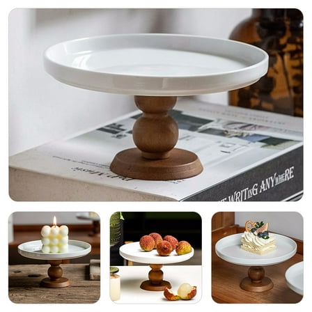 Dytern Wedding Ceramic Cake Stand Cake Plate Dessert Stand Cupcake Storage Stand Wedding Fruit Tray