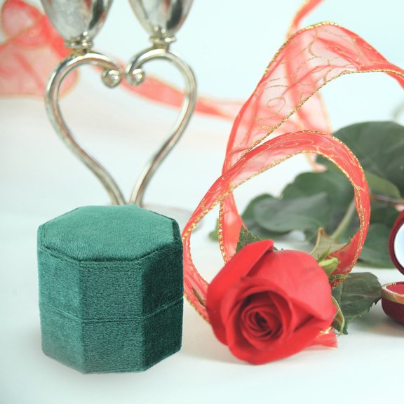 WRISTBIQUE Wedding Ring Box For Ceremony Ring Box Green ABS 1Pcs