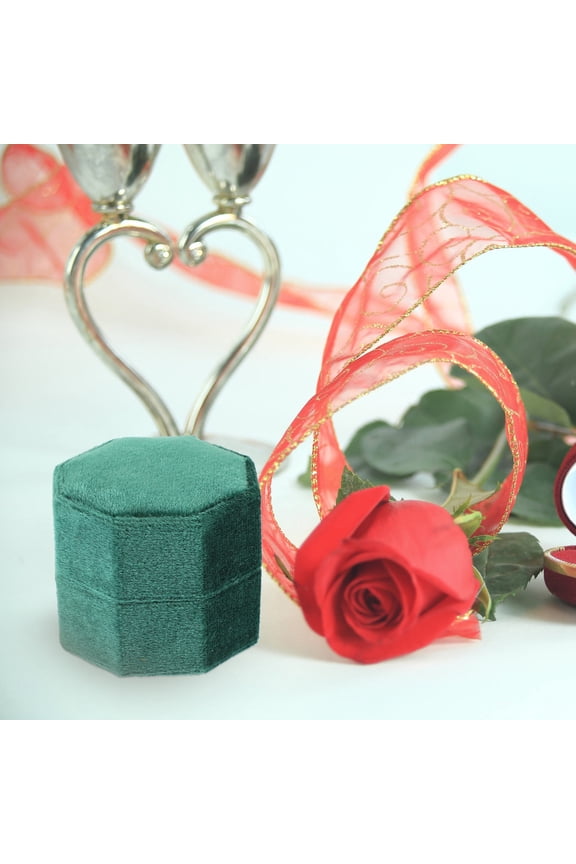 Wedding Ring Box For Ceremony Ring Box Green ABS 1Pcs