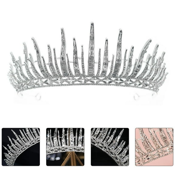 Dytern Wedding Simple Wedding Tiara Rhinestone Wedding Crown Bridal Hair Decor Accessory