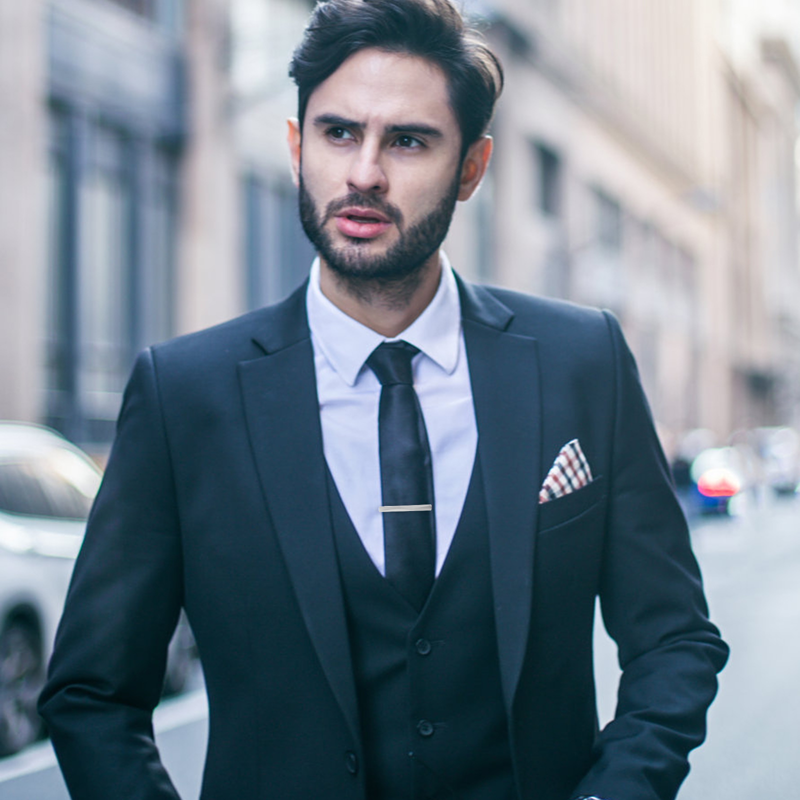 Dytern Wedding Tie Clip Men Long Style Tie Bar Clip Necktie Clip