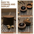 thumbnail image 1 of Dytern Wedding Wooden Ring Box Ring Organizer Small Jewelry Wedding Ring Box Two Slots Ring Box, 1 of 1