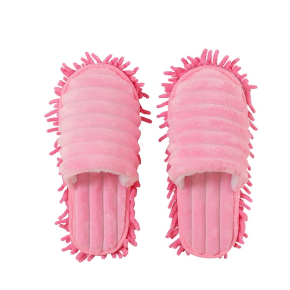 WRISTBIQUE Mopping Slippers Coral Fleece for Household Cleaning 1 Pair