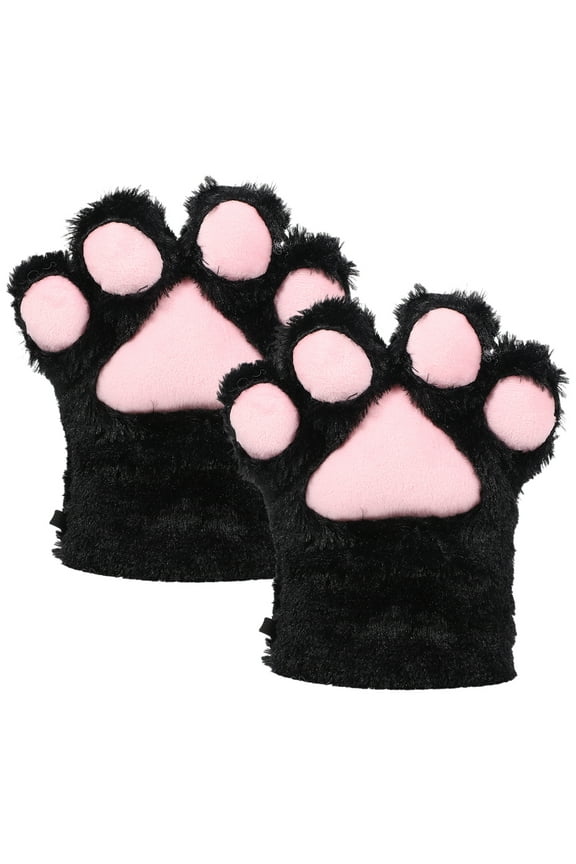 Winter,1 Pair Plush Cat Claw Gloves Cosplay Cat Paw Gloves Warm Animal Claw Mittens Winter Animal Paw Gloves
