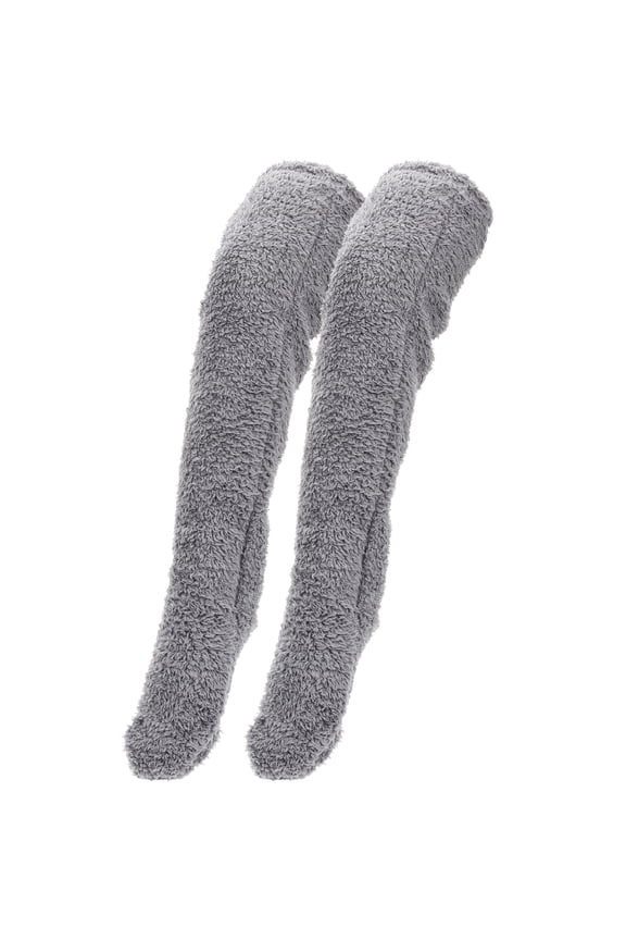 Women's Breathable Fuzzy Bubble Velvet Socks, Dark Grey, Cozy Autumn Warmth, 1 Pair