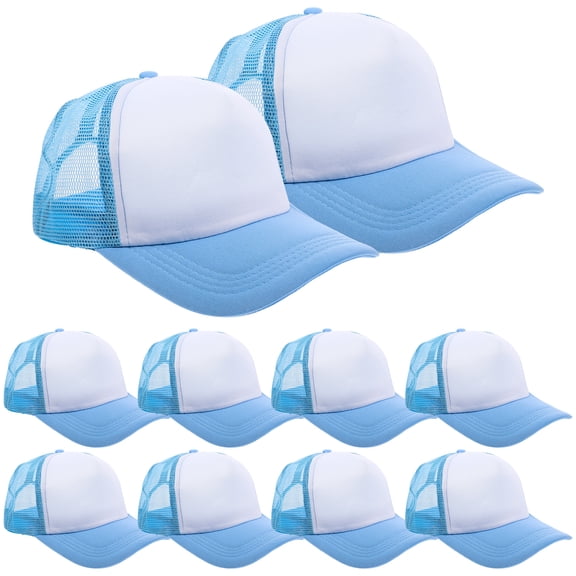 Dytern Winter,10pcs Heat Transfer Baseball Hats DIY Blank Printing Hat Mesh Sublimation Hats