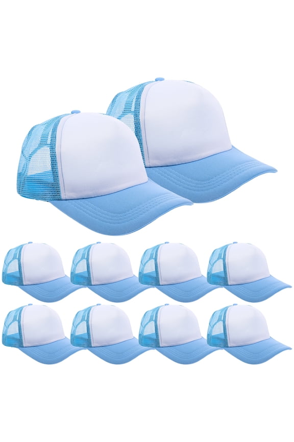 Winter,10pcs Heat Transfer Baseball Hats DIY Blank Printing Hat Mesh Sublimation Hats