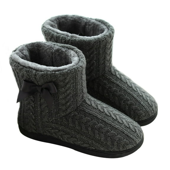 Dytern Winter,1Pair Winter Women Home Boots Thicken Non-skid Warm Boots Knitted Shoes