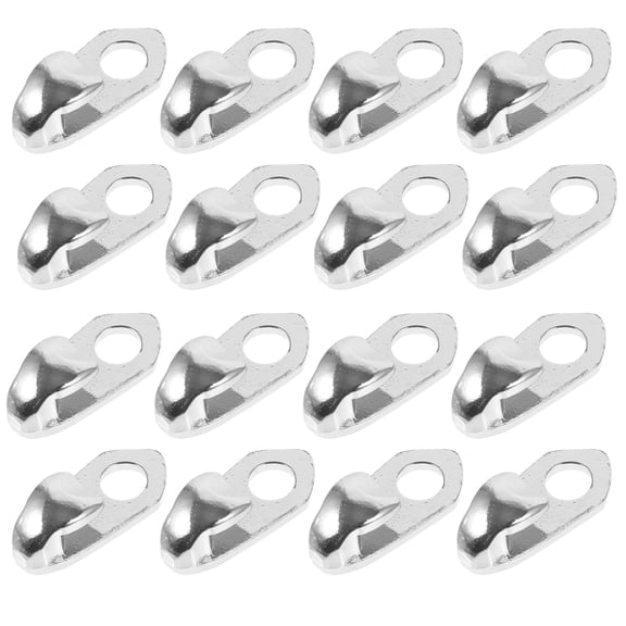 Silver Stainless Steel Shoe Buckles for Shoelaces with Rivet Studs 20 Pieces Multi-functional