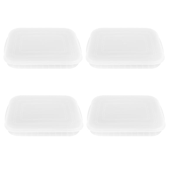 Dytern Winter,4pcs Transparent Bacon Keeper Refrigerator Cold Meat Preservation Box Stackable Food Container