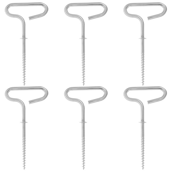 Dytern Winter,6Pcs Fishing Stakes Spiral Stake Portable Tent Peg Metal Nail Ice Fishing Tent Stakes